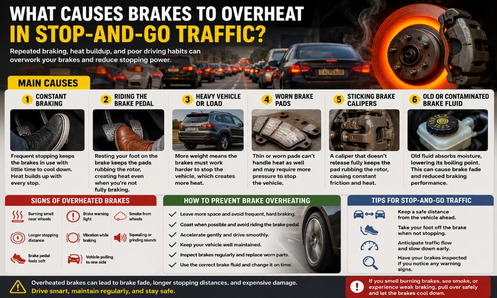 What Causes Brakes to Overheat in Stop-and-Go Traffic?
